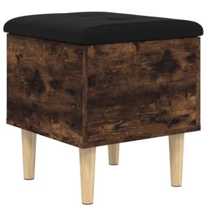 Пейка за съхранение, опушен дъб, 42x42x46 см, инженерно дърво