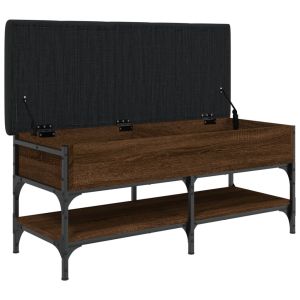 Пейка за обувки, кафяв дъб, 102x42x45 см, инженерно дърво