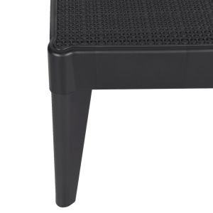 Шезлонг, антрацит, 186x60x29 см, PP