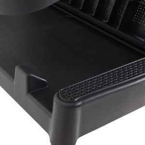 Шезлонг, антрацит, 186x60x29 см, PP