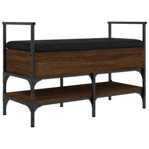 Пейка за обувки, кафяв дъб, 85,5x42x57,5 см, инженерно дърво