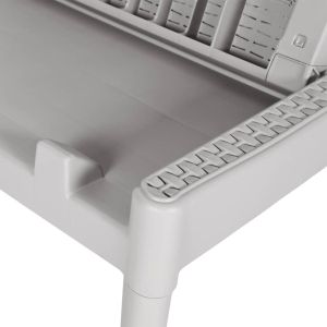 Шезлонг, сив, 186x60x29 см, PP