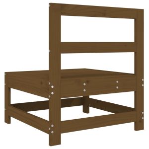 Градински среден диван, меденокафяв, бор масив