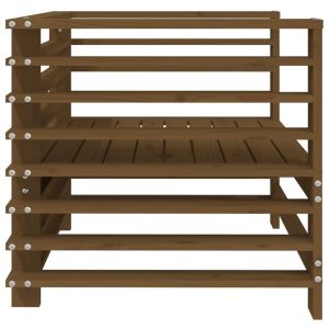 Градински столове, 2 бр, меденокафяви, бор масив