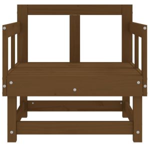 Градински столове, 2 бр, меденокафяви, бор масив