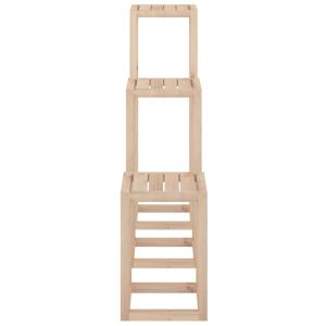 Комплект стойки за растения, 3 части, бор масив