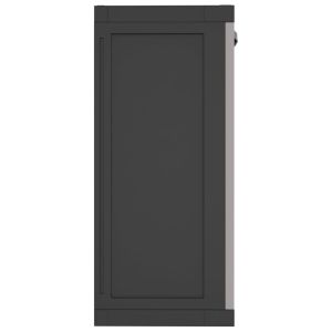 Външен шкаф за съхранение, сиво и черно, 65x37x85 см, PP