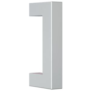 Дръжки за шкафове, 10 бр, сребристи, 64 мм, неръждаема стомана