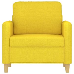 Кресло, светложълто, 60 см, текстил