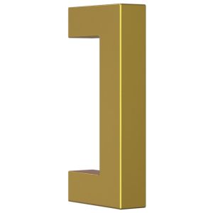 Дръжки за шкафове, 10 бр, златисти, 64 мм, неръждаема стомана