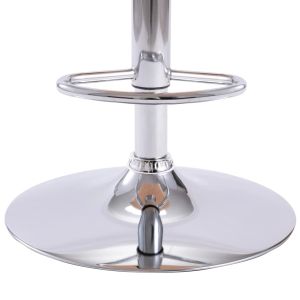 Бар табуретка, кремав, изкуствена кожа