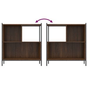 Библиотека, кафяв дъб, 72x28x77,5 см, инженерно дърво