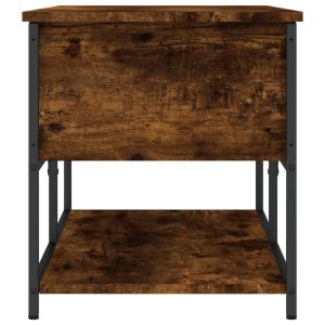 Пейка за съхранение опушен дъб 100x42,5x47 см инженерно дърво