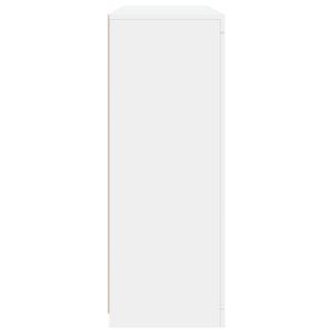 Сайдборди с LED осветление, 3 бр, бели, инженерно дърво