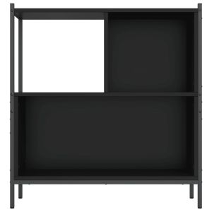 Библиотека черна 72x28x77,5 см инженерно дърво