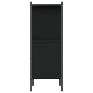 Библиотека черна 72x28x77,5 см инженерно дърво
