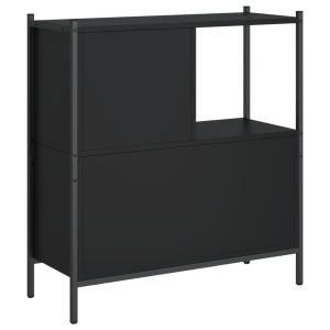 Библиотека черна 72x28x77,5 см инженерно дърво