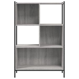Библиотека, сив сонома, 72x28x109 см, инженерно дърво