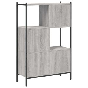 Библиотека, сив сонома, 72x28x109 см, инженерно дърво