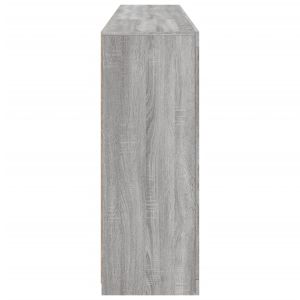 Сайдборд с LED светлини, сив сонома, 181,5x37x100 см