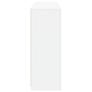 Сайдборди с LED осветление, 3 бр, бели, инженерно дърво