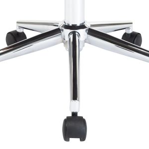 Въртящ се трапезен стол, кремав, извито дърво и изкуствена кожа