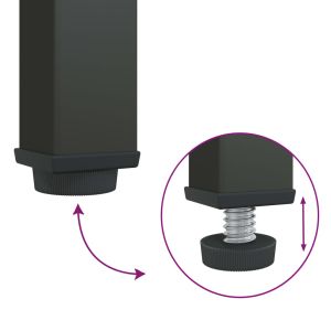 Нощно шкафче, черно, 50x35x60 см, стъкло и стомана