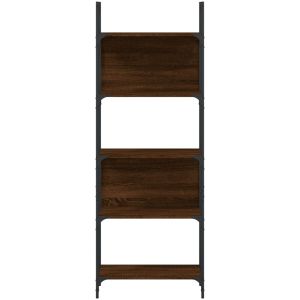 Етажерка 5 нива кафяв дъб 60,5x24x166,5 см инженерно дърво