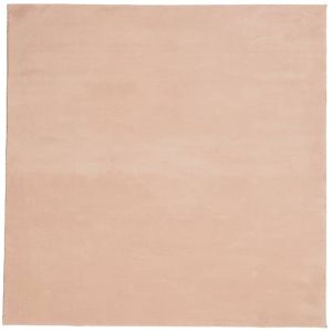 Килим HUARTE с къс косъм, мек и миещ се, руж, 160x160 см