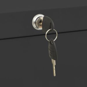 Шкаф за папки, антрацит, 90x46x134 cм, стомана