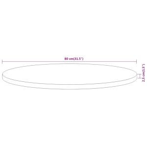 Плот за маса, Ø80x2,5 см, кръгъл, акациево дърво масив