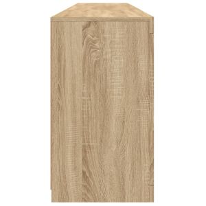 Сайдборд с LED светлини, сонома дъб, 181,5x37x67 см