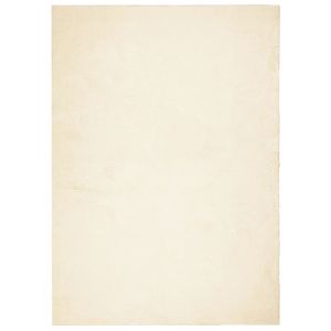 Килим с къс косъм, мек и миещ се, кремав, 160x230 см