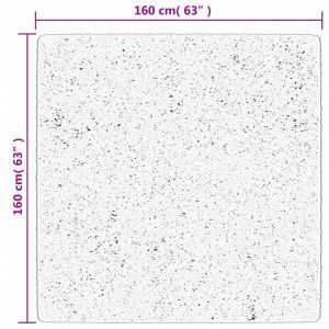 Килим HUARTE с къс косъм, мек и миещ се, червен, 160x160 см