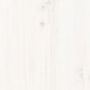 Разтегателно дневно легло бяло 2x(90x200) см борово дърво масив