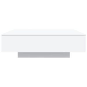 Маса за кафе, бяла, 100x100x31 см, инженерно дърво