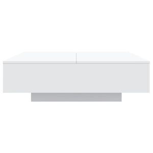 Маса за кафе, бяла, 100x100x31 см, инженерно дърво