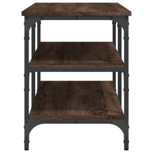 Пейка за обувки, кафяв дъб, 100x38,5x49 см, инженерно дърво