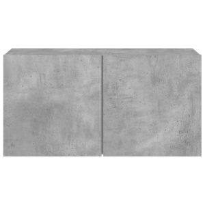 ТВ шкаф за стенен монтаж, бетонно сив, 80x30x41 см