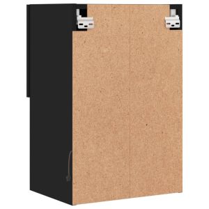 ТВ шкаф с LED осветление, черен, 40,5x30x60 см