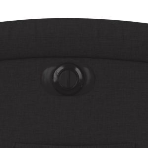 Електрически стол реклайнер, черен, текстил