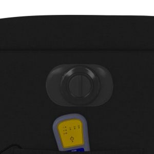 Електрически масажен наклоняем стол, черен, текстил