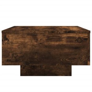 Кафе маса, опушен дъб, 55x55x31 см, инженерно дърво