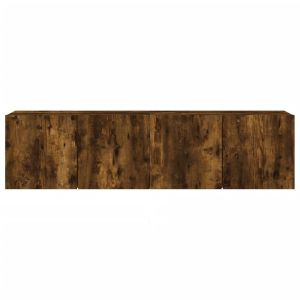 ТВ шкафове за стенен монтаж, 2 бр, опушен дъб, 80x30x41 см