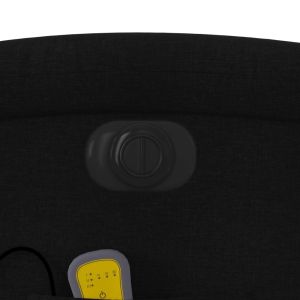 Електрически масажен наклоняем стол, черен, текстил