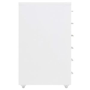 Мобилен офис шкаф, бял, 28x41x69 см, метал