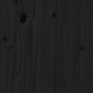 Стенни кашпи 3 нива 60x18,5x110 см черни бор масивна дървесина