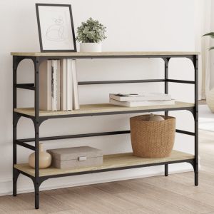 Конзолна маса, дъб сонома, 100x32x75 см, инженерно дърво