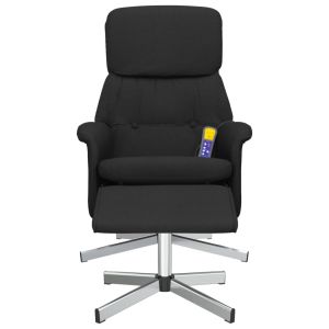 Масажен наклоняем стол с табуретка, черен, текстил