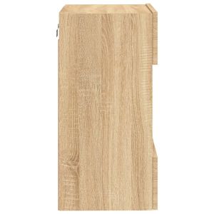 Стенен ТВ шкаф с LED осветление, сонома дъб, 40x30x60,5 см